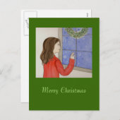 sneeuwvlokken briefkaart (Voorkant / Achterkant)