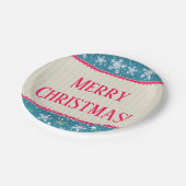 Sneeuwvlokken & Cadeaus Papieren Bordje (Gekanteld)