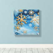 Sneeuwvlokken Canvas Afdruk (Insitu (Houten vloer))