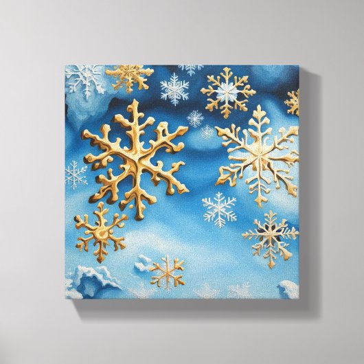Sneeuwvlokken Canvas Afdruk (Voorkant)