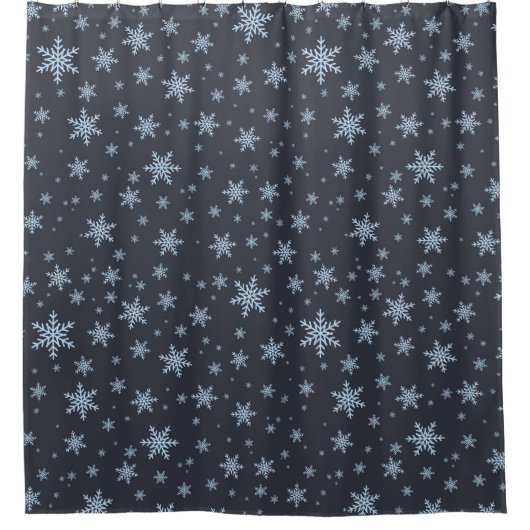 Sneeuwvlokken Douchegordijn (Voorkant)
