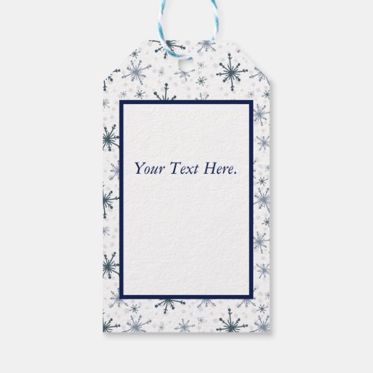 Sneeuwvlokken en Cadeaus Label Cadeaulabel (Achterkant)
