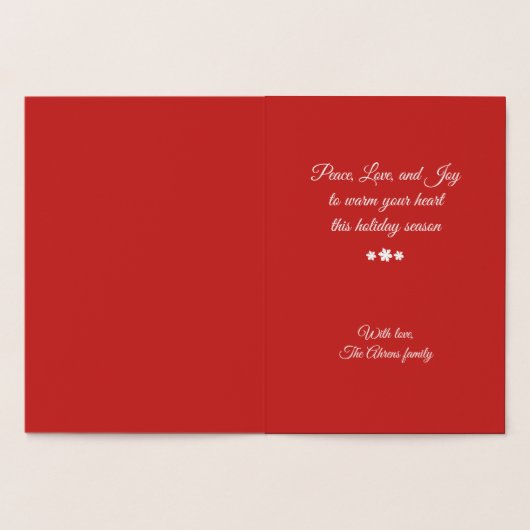 Sneeuwvlokken en cirkels Gold Foil-feestkaart Folie Kaarten (Binnen)