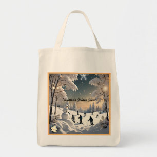 "Sneeuwvlokken en glimlachen" Tote Bag