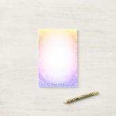 Sneeuwvlokken en kalligrafie op verloopgradiënt va post-it® notes (Op bureau)