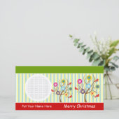 Sneeuwvlokken en Kardinalen op de Kaarten van de (Staand voorkant)