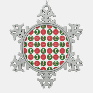 Sneeuwvlokken en kousen tin sneeuwvlok ornament