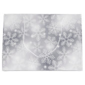 Sneeuwvlokken en -lichten groot cadeauzakje (Voorkant)