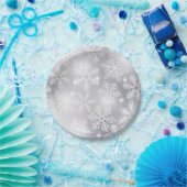 Sneeuwvlokken en -lichten papieren bordje (Feest)