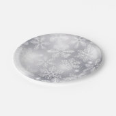 Sneeuwvlokken en -lichten papieren bordje (Gekanteld)