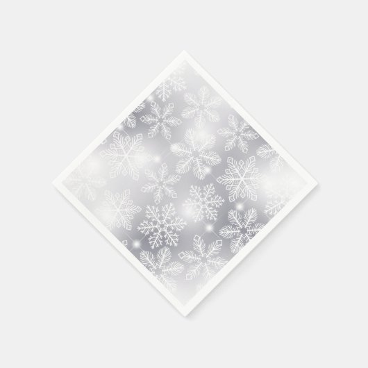 Sneeuwvlokken en -lichten servetten (Hoek)