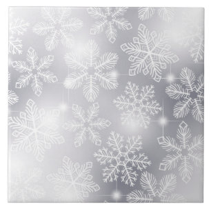 Sneeuwvlokken en -lichten tegeltje