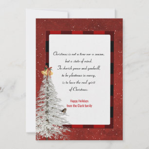 sneeuwvlokken en pijnbomen met Kerstmis op gebloed Feestdagenkaart