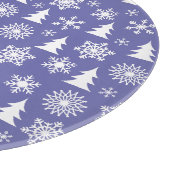 Sneeuwvlokken en Pine Trees Pattern Snijplank (Hoek)