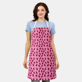 Sneeuwvlokken en Pinecone Pattern Roze Schort (Gedragen)