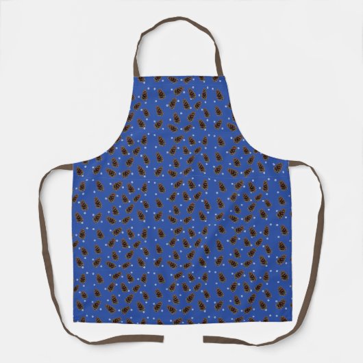 Sneeuwvlokken en Pinecone Pattern-Schort Schort (Voorkant)