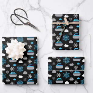 Sneeuwvlokken en rotsen die papierbladen overvegen inpakpapier vel