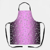 Sneeuwvlokken en Sparkles over Roze Lichte Schort (Voorkant)