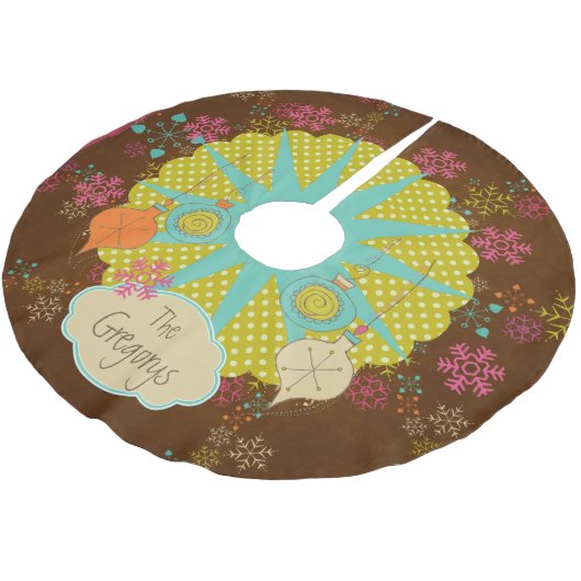 Sneeuwvlokken en Starburst Persoonlijke boomrokken Kerstboom Rok (Gekanteld)