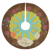 Sneeuwvlokken en Starburst Persoonlijke boomrokken Kerstboom Rok (Voorkant)