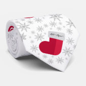 Sneeuwvlokken en stoppen Naam Funny Kerstmis N Stropdas (Opgerold)