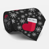 Sneeuwvlokken en stoppen Naam Funny Kerstmis toevo Stropdas (Opgerold)