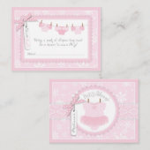 Sneeuwvlokken en Tutu Luier Raffle Ticket Informatiekaartje (Voorkant / Achterkant)