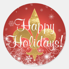 Sneeuwvlokken en vlooienplukkers ronde sticker