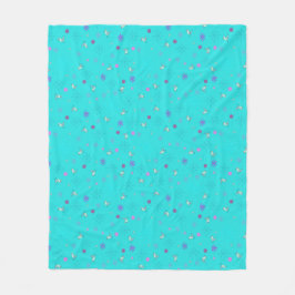 Sneeuwvlokken en vogels_Aqua Fleece Deken