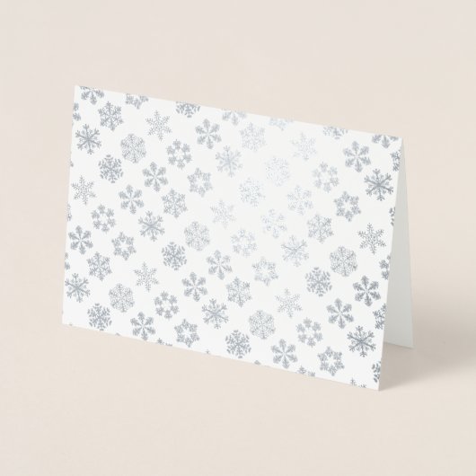 Sneeuwvlokken en Wonder Winter Vakanties Echt Folie Kaarten (Voorkant)