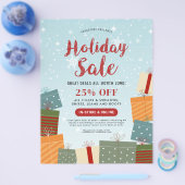 Sneeuwvlokken en zakelijke Cadeaus Flyer (Enkel)