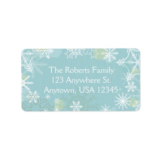 Sneeuwvlokken Etiket (Voorkant)