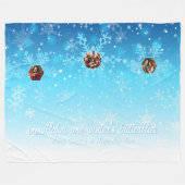 Sneeuwvlokken Fleece Deken (Voorkant (Horizontaal))