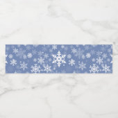 Sneeuwvlokken Grafisch aanpassen de Achtergrond va Waterfles Etiket (Enkel label)