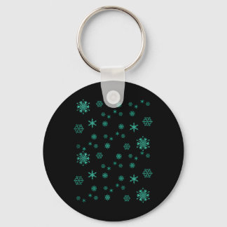 Sneeuwvlokken Groen Schattig Kerstfeest Seizoen Sleutelhanger