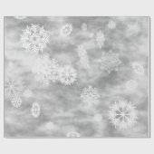 Sneeuwvlokken Herfst Silver Grey Cadeaupapier (Vlak)