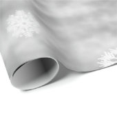 Sneeuwvlokken Herfst Silver Grey Cadeaupapier (Rol Hoek)