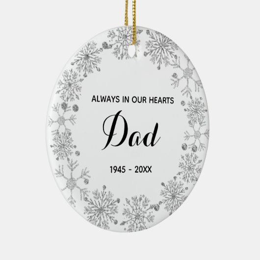 Sneeuwvlokken Herinnering pap Ornament kerstcadeau (Rechts)