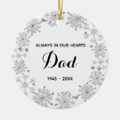 Sneeuwvlokken Herinnering pap Ornament kerstcadeau (Voorkant)