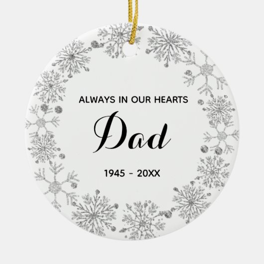 Sneeuwvlokken Herinnering pap Ornament kerstcadeau (Voorkant)