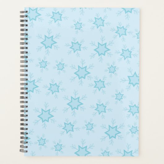 Sneeuwvlokken, ijsblauw, ijzige sneeuwvlokken, sne planner (Voorkant)