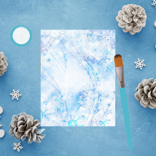 Sneeuwvlokken in de Wind Scrapbook Papier