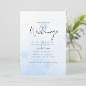 Sneeuwvlokken in December Winter Bruiloftsbudget Kaart (Staand voorkant)