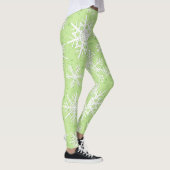 Sneeuwvlokken in groen leggings (Rechts)