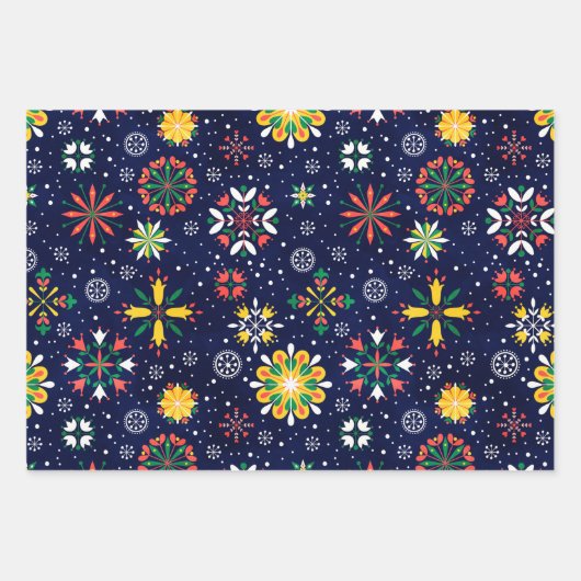 Sneeuwvlokken Inpakpapier Vel (Voorkant 3)