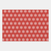 Sneeuwvlokken, Joy en Kerstmis Rood Patroon Inpakpapier Vel (Voorkant)