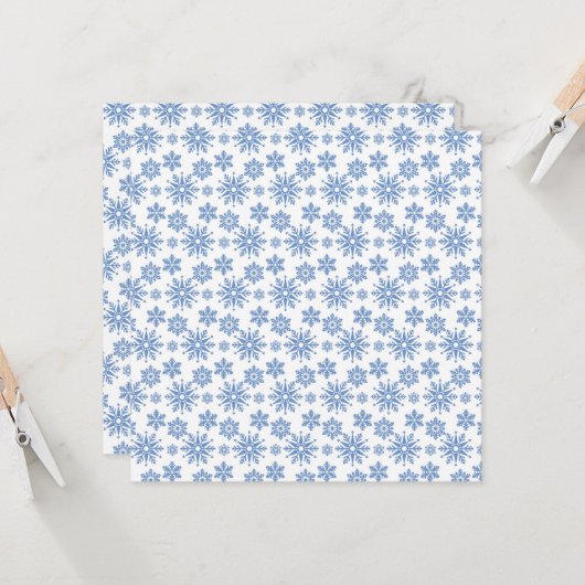 Sneeuwvlokken  kaart (Voorkant / Achterkant in situ)