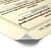  sneeuwvlokken Kerst gepersonaliseerd menu Poster (Hoek)