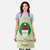 Sneeuwvlokken Kerstman Kerstmis Schort (Gedragen)