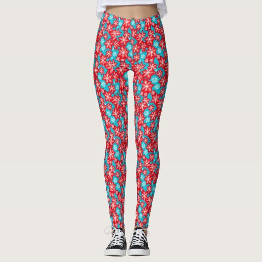 Sneeuwvlokken Leggings (Voorkant)